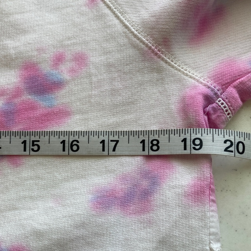 J. Crew Pink & White Tie Dye Crewneck: Lace Back - Picture 4 of 6